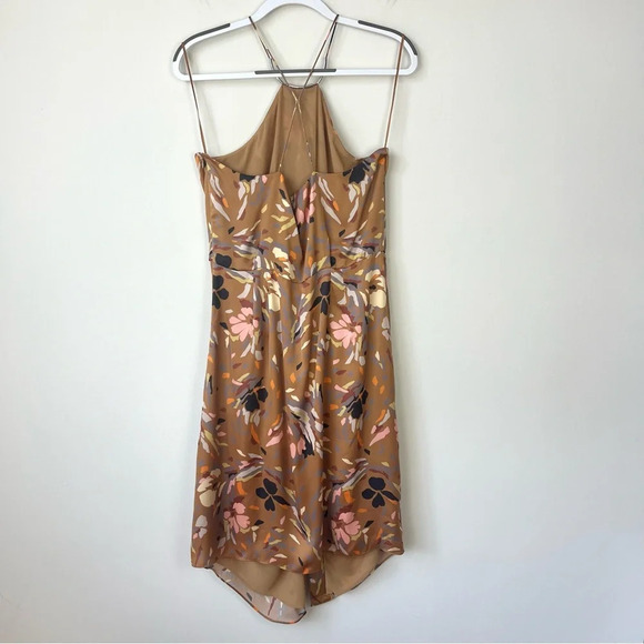 Reiss Paola Floral Printed Halter Neck Cocktail Dress - Picture 8 of 12